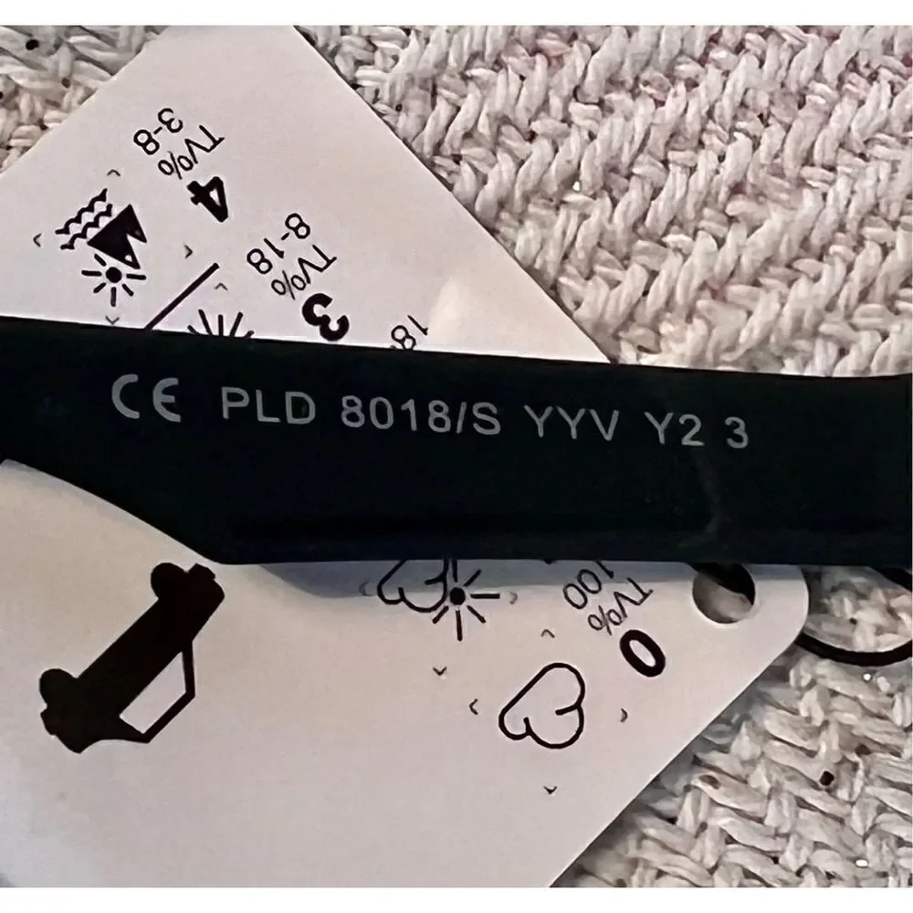 Sunglasses Child Polaroid Authentic Pld 8018/S Black Polarized Yyv / Y2 W Case